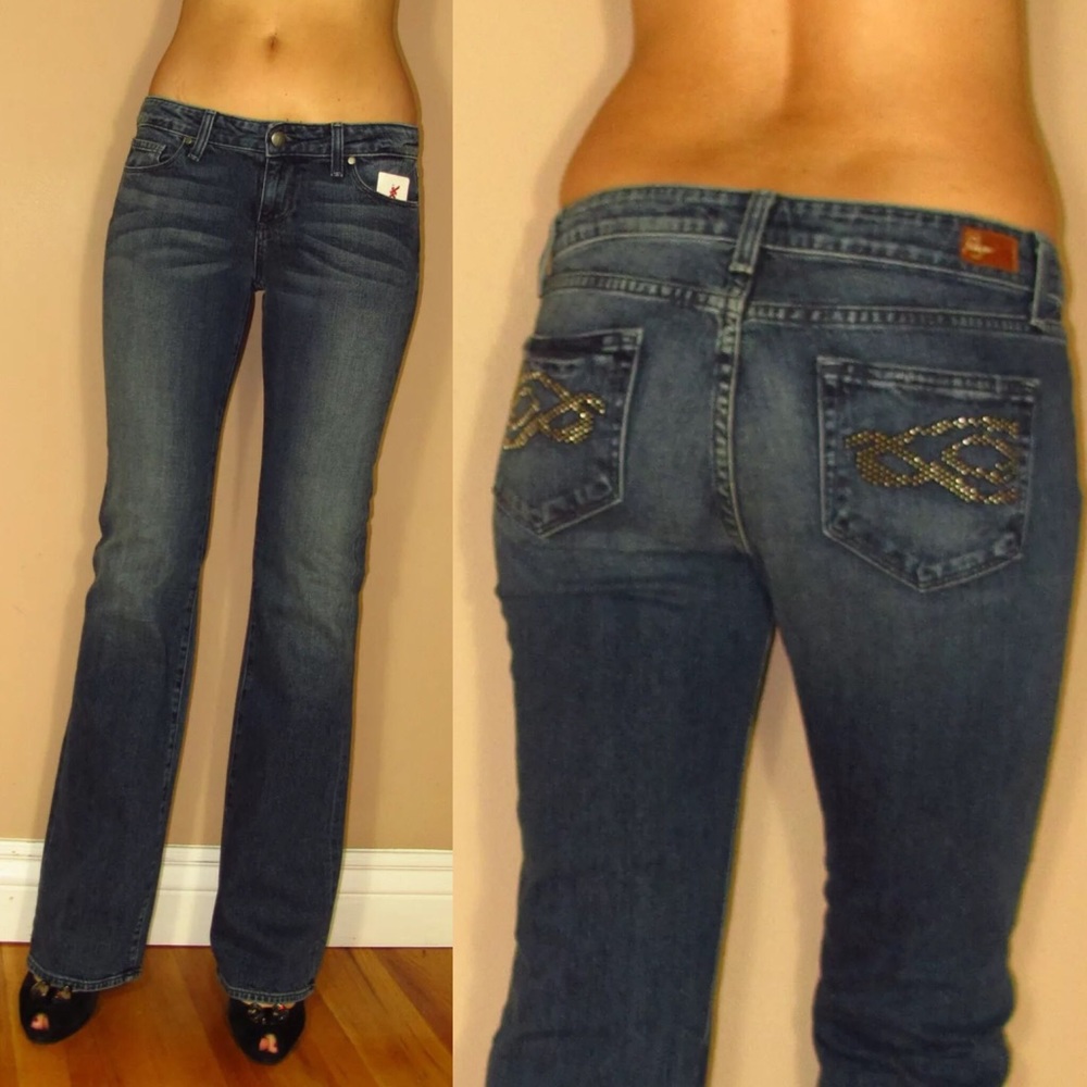 Paige Anthropologie Benedict Canyon Bootcut Jeans RUN SMALL Low Rise Sizes 25 27